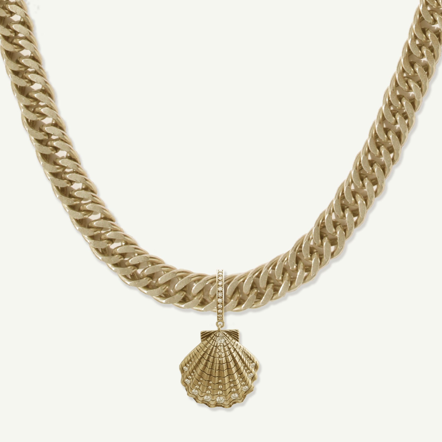 Archer Shell Pendant Antique Gold