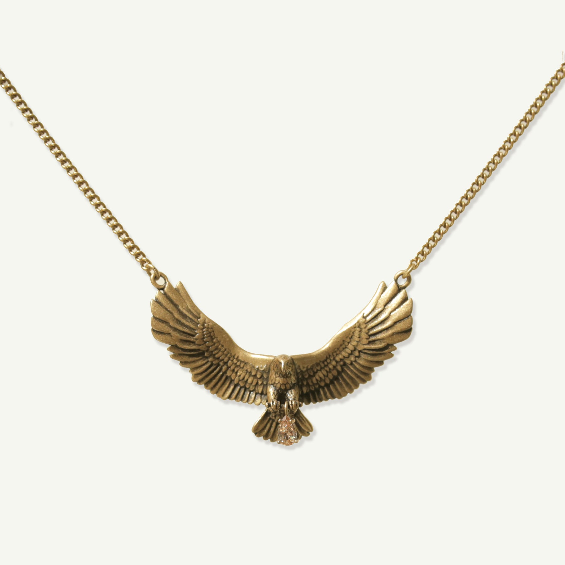 Icaria Eagle Necklace Antique Gold