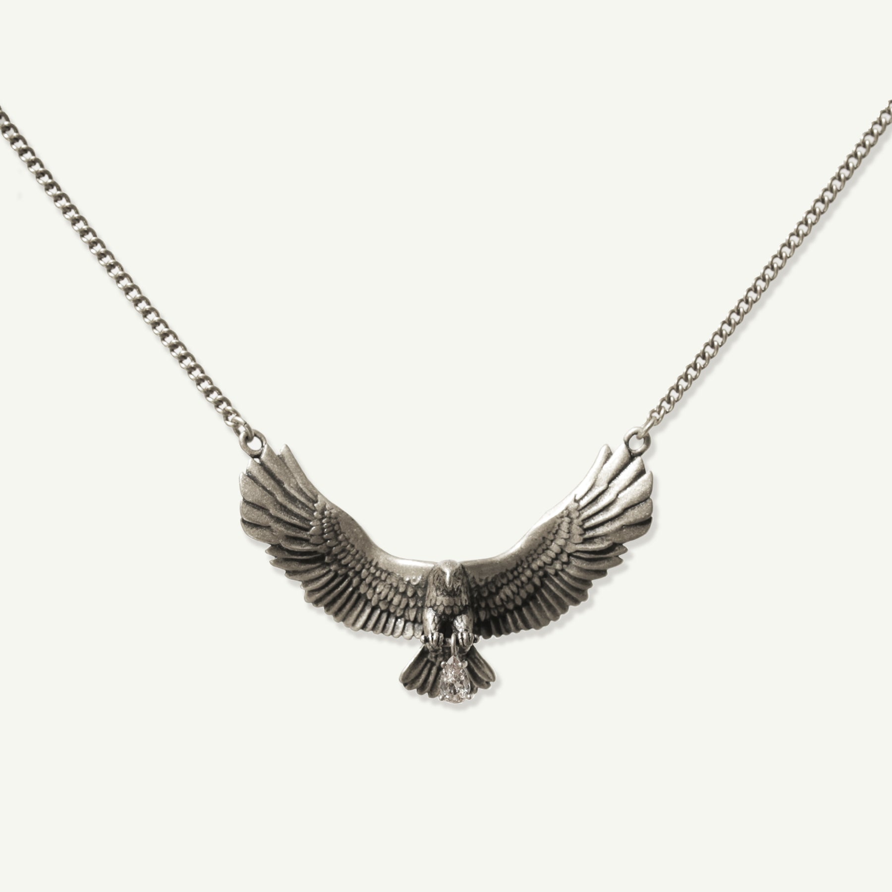 Icaria Eagle Necklace Antique Silver