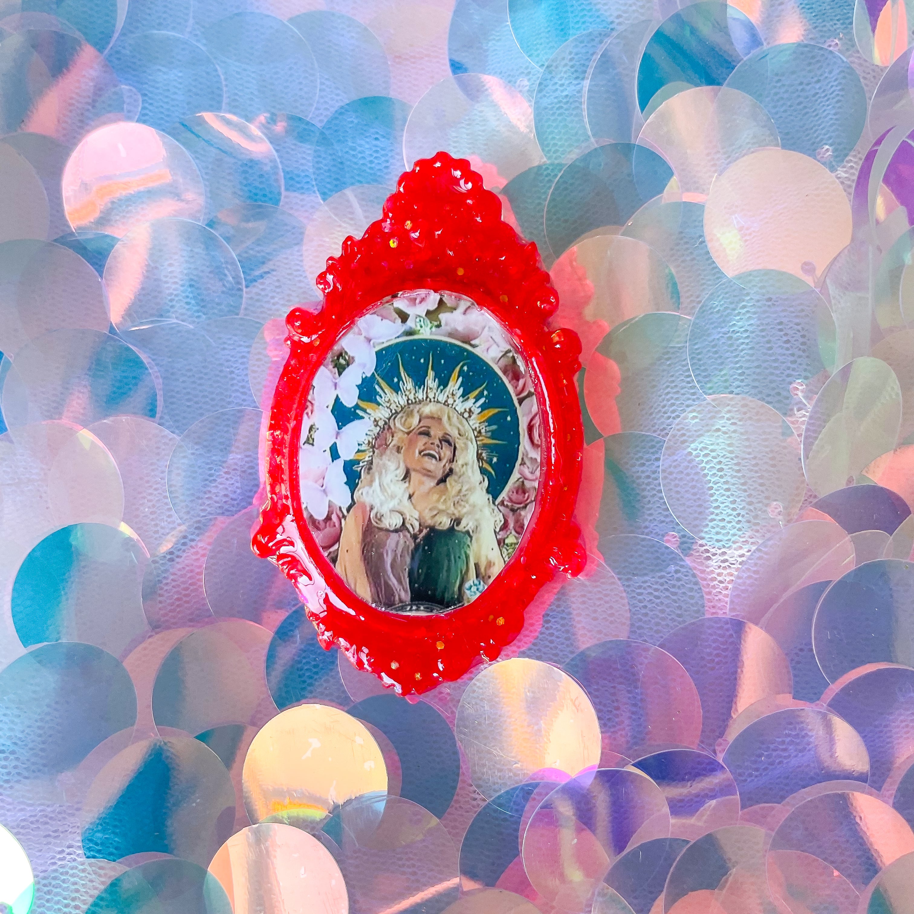 Our Lady of Glitterati Brooch No. 9