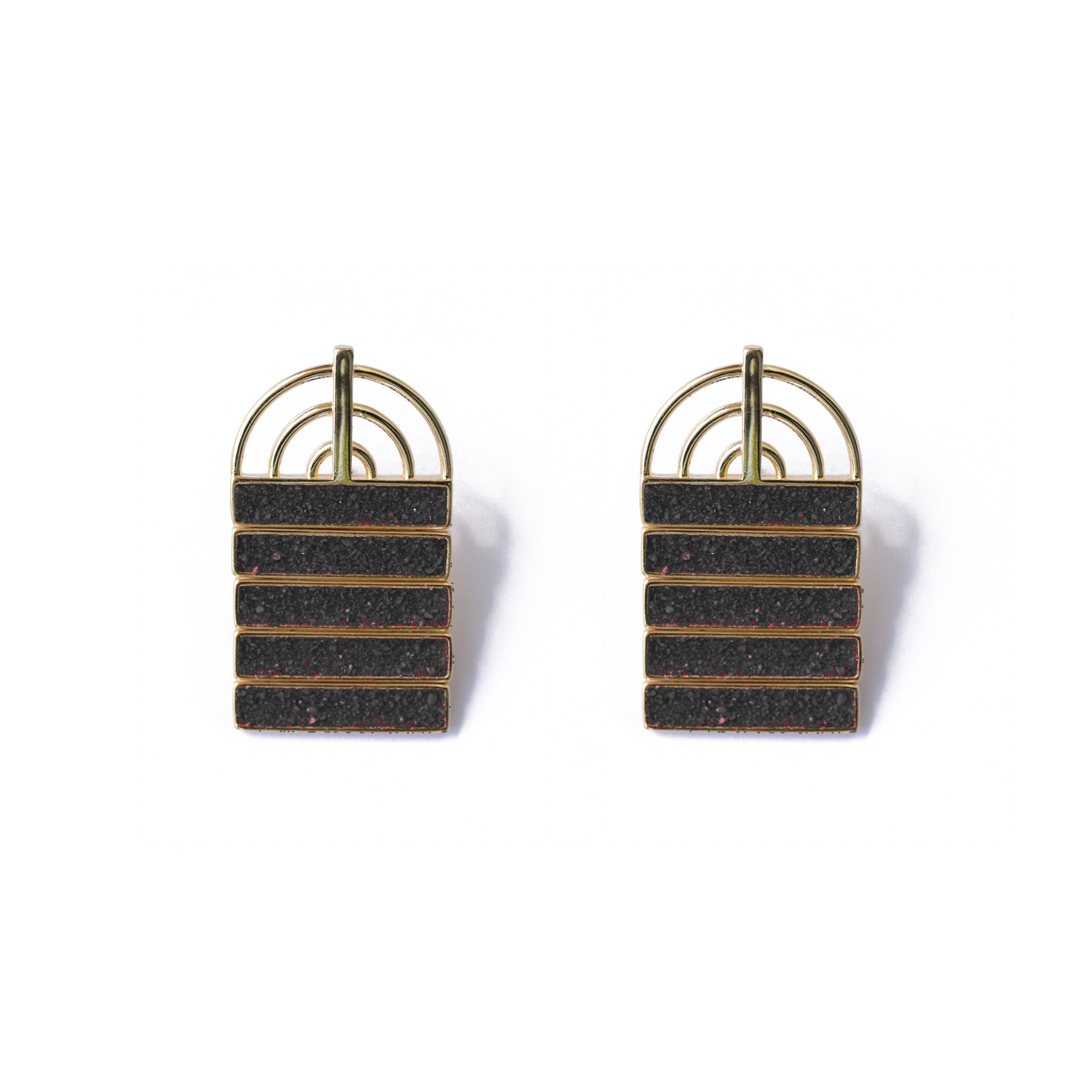 Window Earrings Black Onyx - SAMPLE SALE