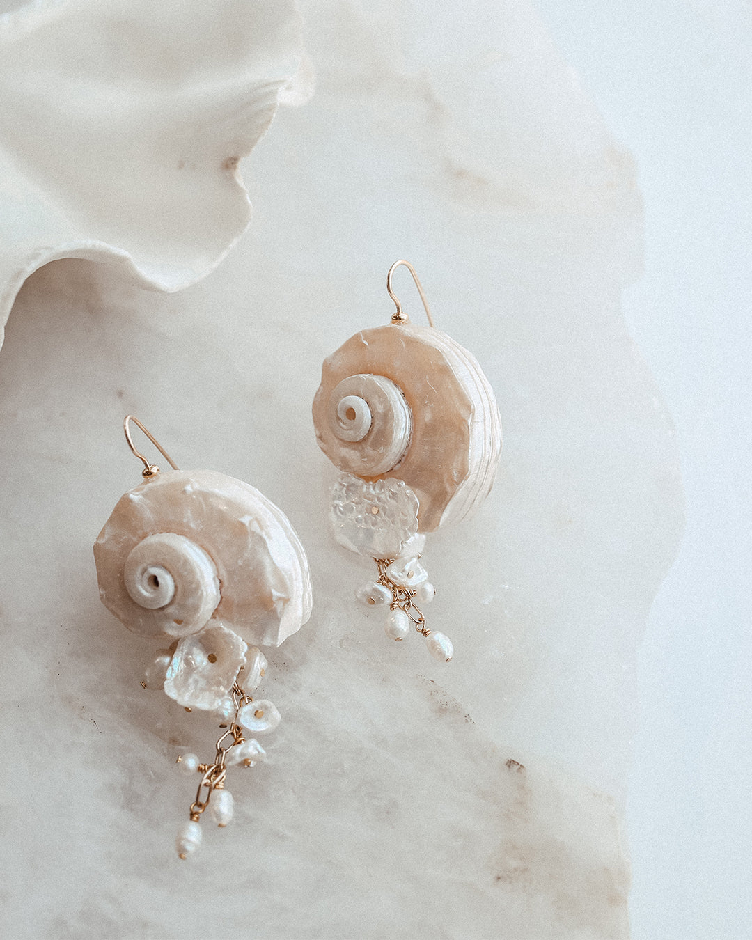 Sirena Statement Seashell Earrings