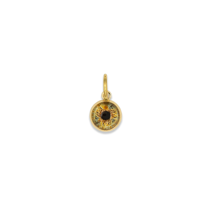 Evil Eye Charm Gold Charms for Jewelry Making - TierraCast You Collection  1/2 Mini Pendant - Antique Gold Pendant (P1482)